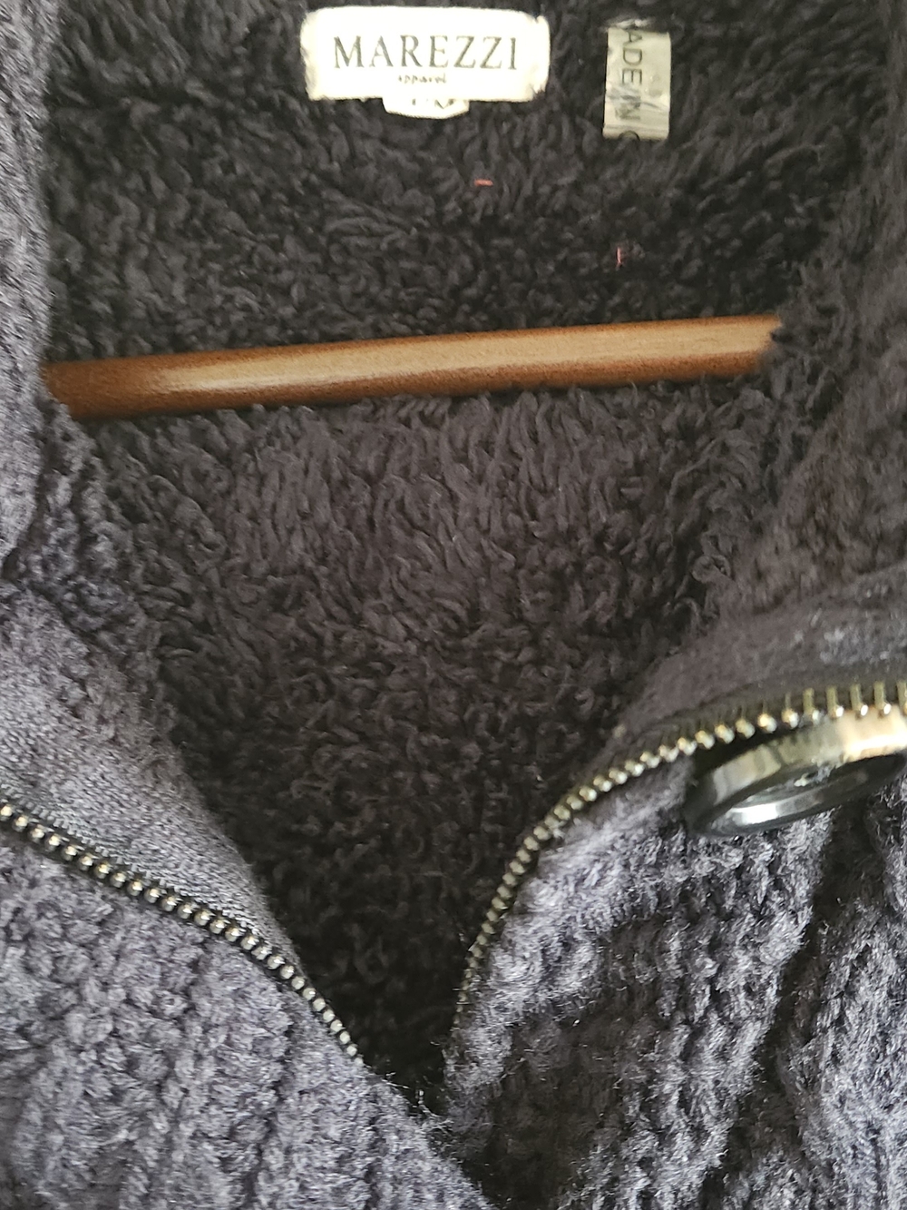 Navy Cable Knit Button-Up Sweater - Picture 5 of 9